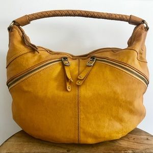 Banana Republic Yellow Convertible Hobo Bag